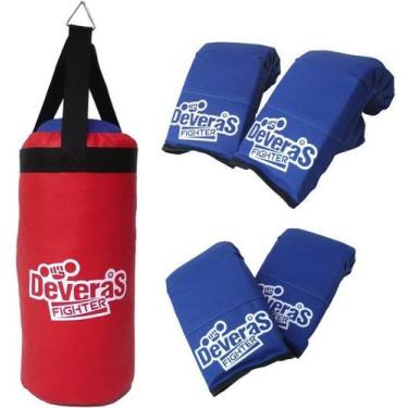 Imagem de Kit de boxe infantil com saco de pancadas infantil + 2 pares de luva b