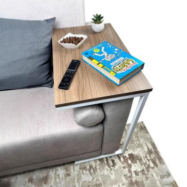Imagem de Mesa Auxiliar Strassis Design SD-3005 Metal e MDF Cor: Branco