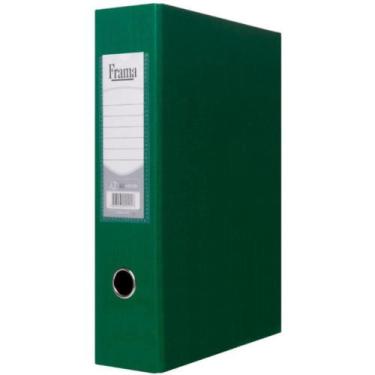 Imagem de Pasta Registradora Ofício Larga Verde - Pacote com 4 Unidades - Frama