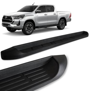 Imagem de Estribo Lateral Nova Hilux 2016 a 2023 Injetado Preto Track