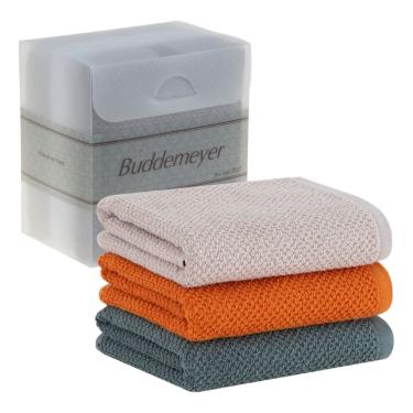 Imagem de Jogo Gourmet Pano De Copa Buddemeyer 3pçs Bege/Laranja/Verde