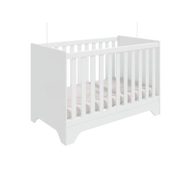Imagem de Berço Peroba Popy Retrô Americano Branco  Mini Cama Infantil