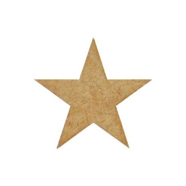 Imagem de Pacotem Com 10 Aplique Decorativo Estrela 3,5x3 Mdf Madeira - ATACADÃO