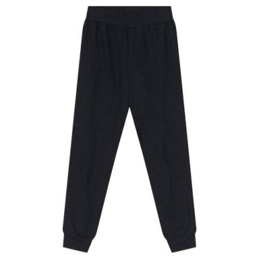 Imagem de Calça jogger infantil menina em moletinho Brandili Preto, 6