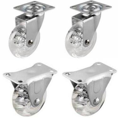 Imagem de Rodizio para carrinhos e  móveis roda gel kit glap 210 e flap até 120 