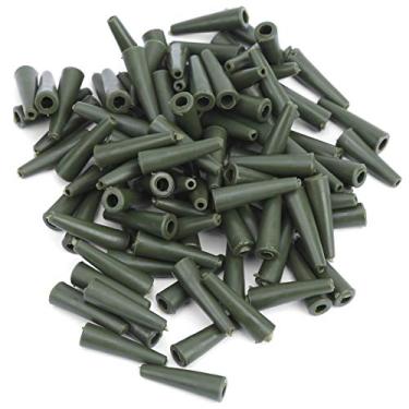 Imagem de VGEBY Kit de manga e clipe de pesca de carpa 100 conjuntos de 35 mm conector de linha de fixação de pesca de plástico luva clipe de segurança equipamento terminal de pesca acessório de equipamento (verde) outras ferramentas e acessórios de pesca