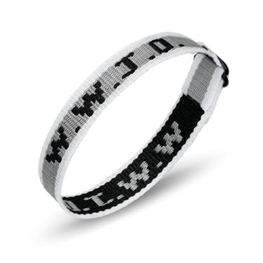 Imagem de SKYFUN WWJD Pulseiras correias What Would Jesus Do Pulseira para homens mulheres pulseiras de tecido cristão ajustáveis acessórios de joias religiosas a granel, 10.4, Dacron, Sem Pedra Preciosa