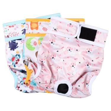 Imagem de Paw Legend Fraldas laváveis reutilizáveis para cães fêmeas para aquecer fraldas para cachorros fêmeas (pacote com 3, grande)