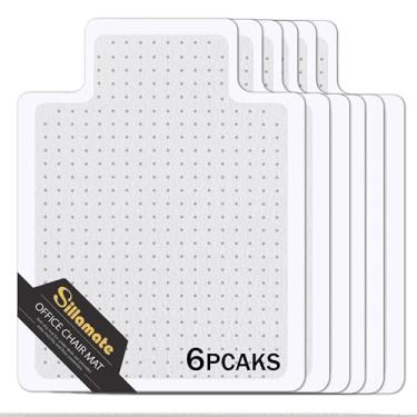 Imagem de Sillamate Tapete De Cadeira De Escritório De Plástico Para Pisos Acarpetados, Tapete De Piso Resistente, Tapetes De Cadeira De Mesa Com Carpete Cravejado Da Série Ecológica - 36'' X 48'' (36 Polegad