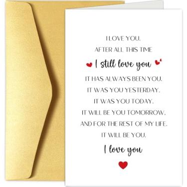 Imagem de Cartão de aniversário romântico presente para marido esposa, cartão de aniversário doce poema de amor para namorado, namorada, cartões engraçados de dia dos namorados para ele, cartões I Love You