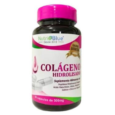 Imagem de Colágeno hidrolisado com vitamina c nutriblue 60caps beleza, COLÁGENO 