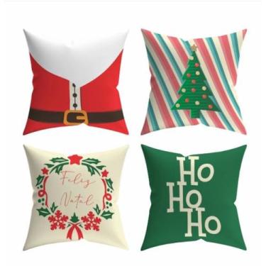 Imagem de Kit 04 Capas Silkadas Estampas 45x45 Decoração - Luck Baby, Cor 12