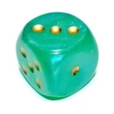 Imagem de Chessex Bloco luminário de dados Boreal 12 mm d6 verde claro/dourado (36 dados) (27975)