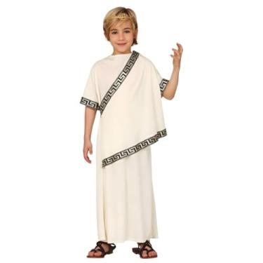 Imagem de Fantasia Infantil pra Menino de Carnaval Roupa Deus Grego Imperador Romano Mitologia (M 5-6)