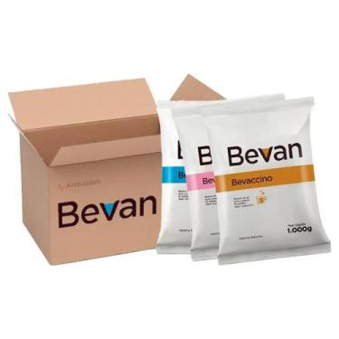 Imagem de Kit 1 Chocolate 1 Cappuccino e 1 Leite Em Pó Solúvel Bevan 1 Kg