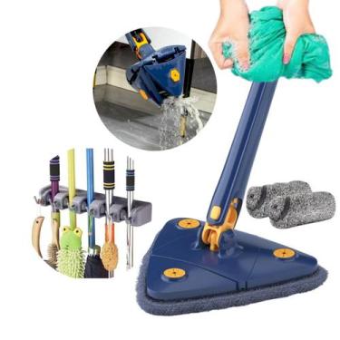 Imagem de Mop Triangular Giratorio Limpeza 360  Suporte Vassoura - Sem Marca