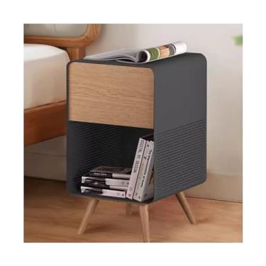 Imagem de LICONG-2020 CUabinet lateral mesa de cabeceira minimalista quarto pequeno sofá mesa lateral armário de canto (cor: B)