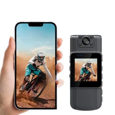 Imagem de Waillynice Mini câmera 4K 1080p HD WiFi, câmera portátil com clipe traseiro portátil com visão noturna infravermelha, câmera inteligente para aplicação da lei e gravador de carro para segurança e uso