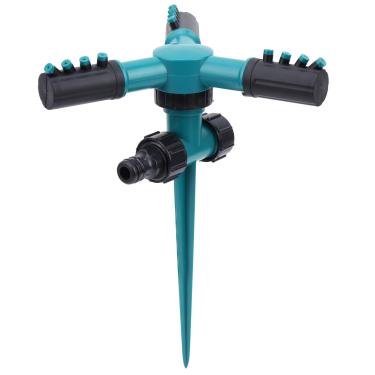 Imagem de Aspersor de Gramado Rotativo de 360 ​​graus, Grande área de Rega, ABS e Material de Liga de Zinco, Fixação de Pinos, Duas Interface Concatenadas, para o de Aspersores de Jardim