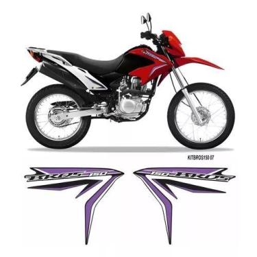 Imagem de Adesivos Faixas Laterais Honda Nxr Bros 150 2013/2014 Kit 07 - Resitan