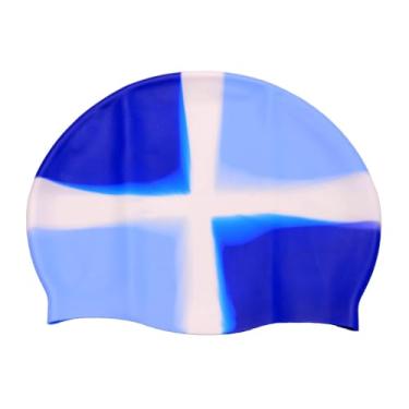 Imagem de Touca de natação multicolorida Adoretex (MC001) - azul/branco/azul