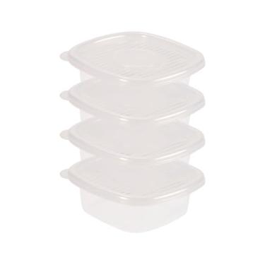 Imagem de Conjunto de Potes Quadrados Pop com 4 Unidades Plasútil