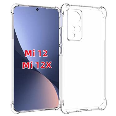 Imagem de USTIYA Capa para Xiaomi 12 Uso Resistente, Bumper Absorção Choques em TPU Transparente Protector Câmera Espessamento nas Quatro Pontas da Carcasa
