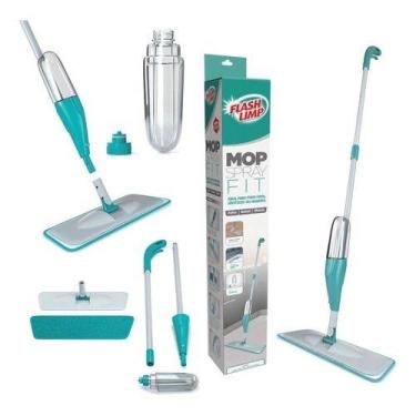 Imagem de Mop Spray Rodo Com Reservatório e Refil Microfibra Cabo Inox Flash Lim