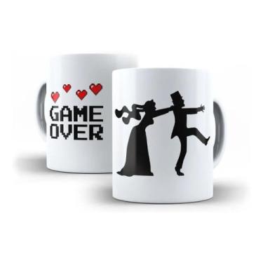 Imagem de Caneca Porcelana Divertidas Casamento Game Over - Villa Caneca