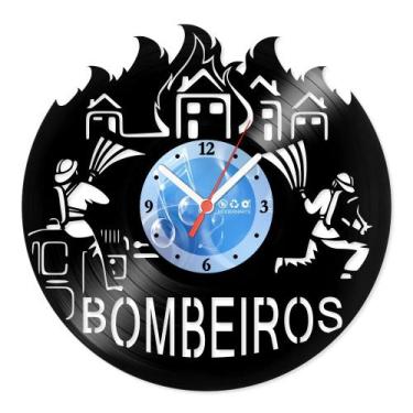 Imagem de Relógio De Parede Disco Vinil Profissões - Bombeiros - VPR-056 - Moder