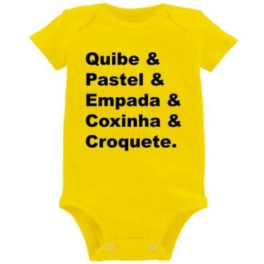 Imagem de Body Bebê Quibe & Pastel & Coxinha & Empada & Croquete - Foca na Moda,
