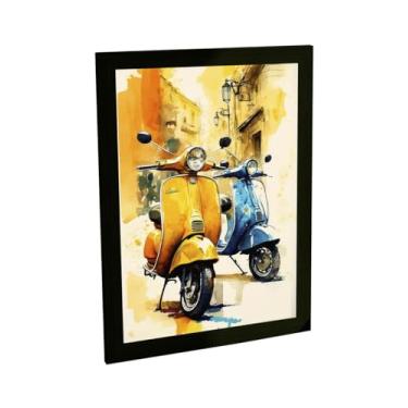 Imagem de Quadro Decorativo Scooter Lambreta Itália Decoração Poster Quarto Sala