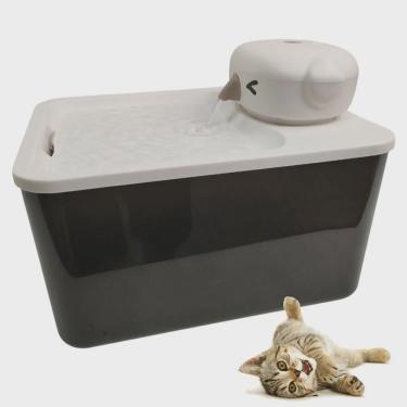 Imagem de Bebedouro Fonte de Agua Gato Cao Pet Cachorro Animal de Estimaçao Sensor Presença 2 Modos USB Bateria Recarregavel Luz uv Automatico Silencioso