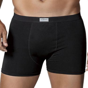 Imagem de Cueca Zeus Boxer Vik D Algodão Frente Dupla Preto G
