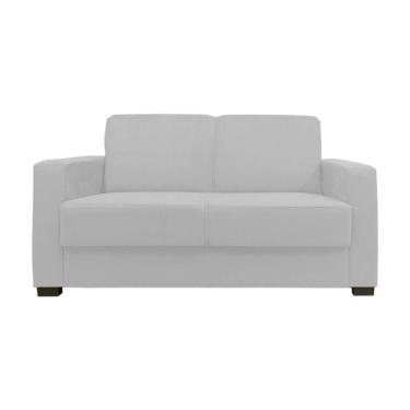 Imagem de Sofá Namoradeira Pequeno 2 Lugares Imperial Suede Cor: branco