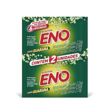 Imagem de Sal de Frutas Eno 2 envelopes com 5g de pó efervescente de uso oral, guaraná
