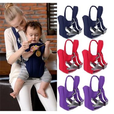 Imagem de Canguru Carrega Bebê Ergonômico Passeio - Importway 3 em 1 Posições Baby Até 15 Kg - Vermelho