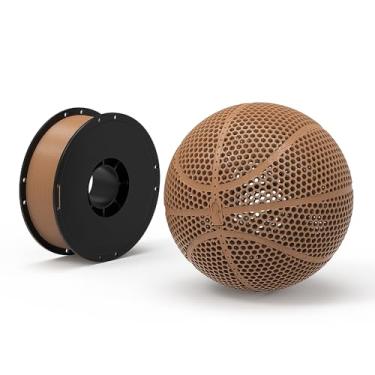 Imagem de BIGTREETECH PLA HR Filamento 1 kg 1,75 mm sem emaranhado biodegradável pode imprimir basquete para Anycubic BambuLab Elegoo impressão presente para crianças (marrom)