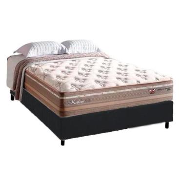 Imagem de Cama Box Casal com Colchão Herval Moskow Molas Maxspring 138x188x73cm 