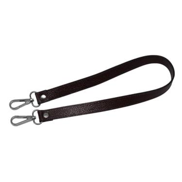 Imagem de VanEnjoy Bolsa de ombro com alça de couro de flor integral, 2,54 cm de largura, ferragens douradas (cadeado cinza expresso)