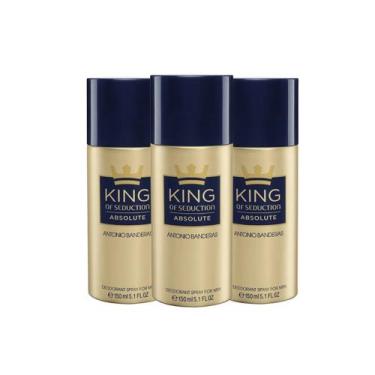 Imagem de Antonio banderas kit 3un king of seduction absolute desodorante 150ml