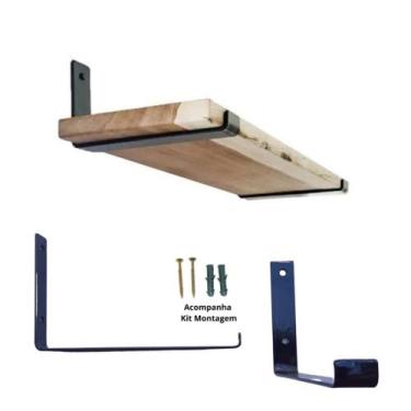 Imagem de Suporte Cantoneira Invertida para Prateleira 2 unidades - Loolo Suport