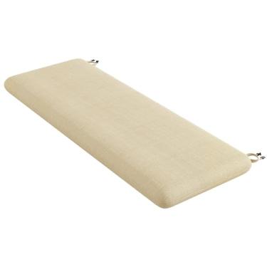 Imagem de Codi Almofada de banco externa para móveis de pátio 106 x 45 x 7,6 cm – textura de linho, resistente ao desbotamento, impermeável, capa removível, espuma de alta densidade confortável para jardim e