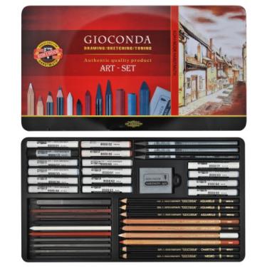 Imagem de Koh-I-Noor Conjunto de desenho de artista com 38 peças em caixa de metal para presente 8891 Gioconda