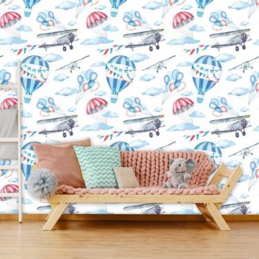 Imagem de Papel de Parede Baby Balões em Festa - Inove Papéis de Parede