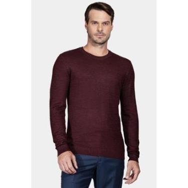 Imagem de Tricot Aramis Manga Longa Viscose Jacquard Bordeaux-Masculino