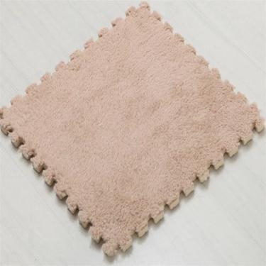 Imagem de 12pcs Tapete De Pelúcia Macio, Tapete De Espuma Eva Intertravamento Exercício Telhas Piso Carpete E Tapete Fácil De Limpar Tapete De Atividade De Escalada Fuzzy Macio 30 * 30 Cm, Light Curry