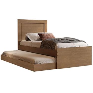 Imagem de Cama Luara Com Cama Auxiliar Solteiro Cambel Cor Freijó
