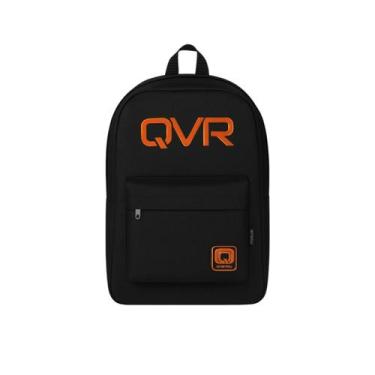 Imagem de Mochila Casual Quiver Club Letras Neon Preto E Laranja, Neon, Poliéste