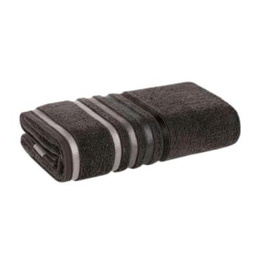 Imagem de Toalha de Rosto Lumina Unika Karsten Cinza Carbono 48x80 Fio Penteado 